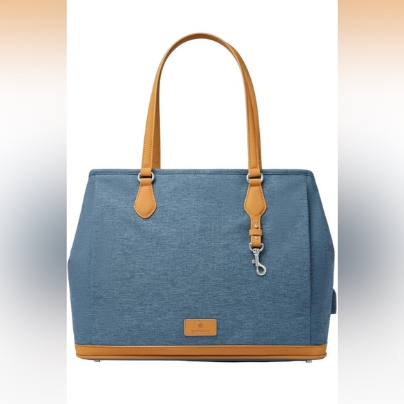 Nobadee Blue and Tan Travel Bag - Picture 3 of 6